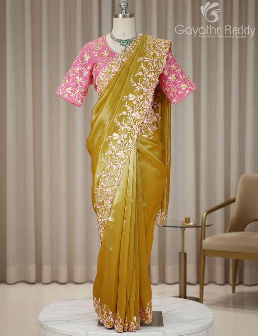 TISSUE FANCY (R.D) BLOUSE SAREE-TFBS3