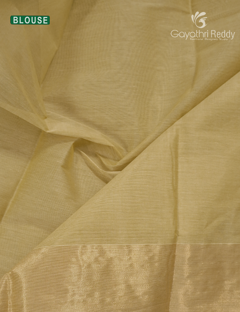 Pure Kanchi Cotton Saree in Cream
