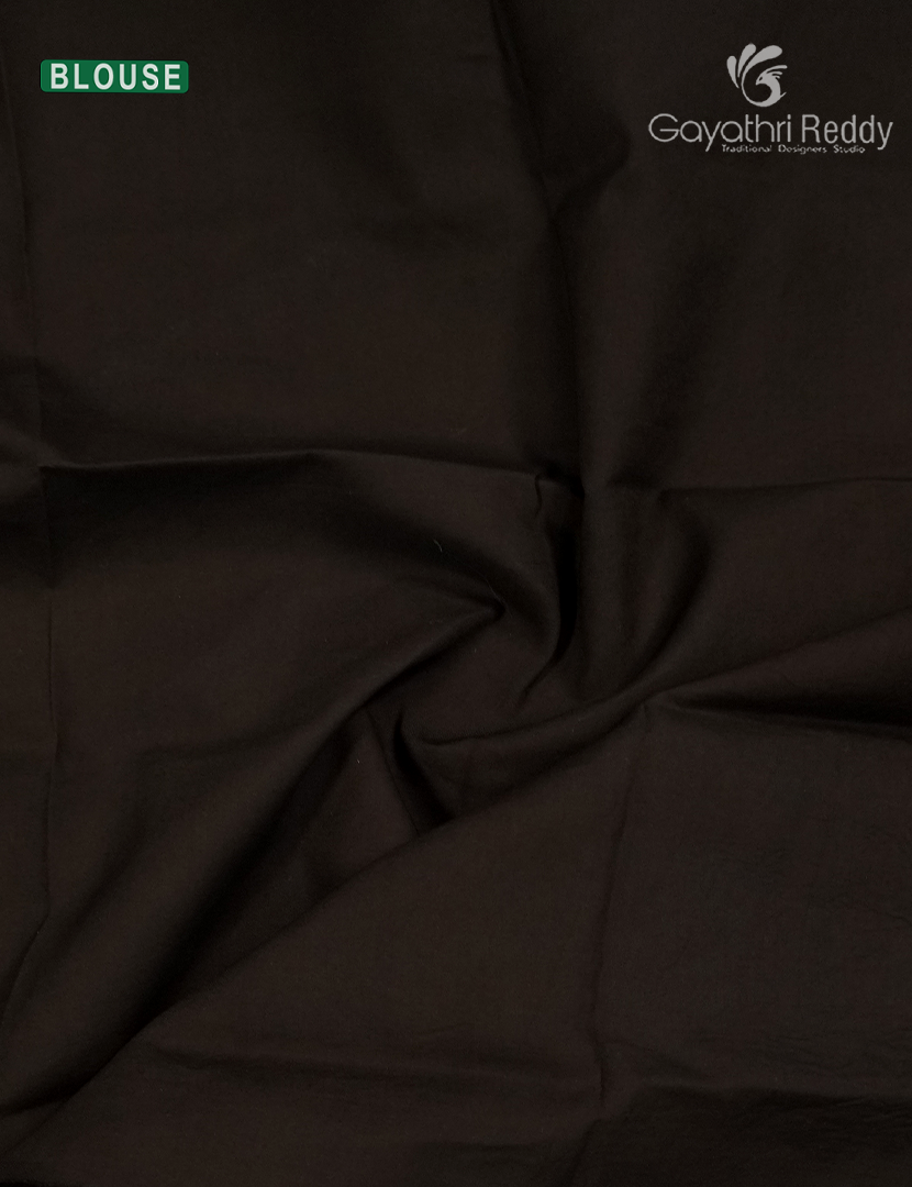 Premium Quality Cotton Kota Saree in Concrete Grey and Black