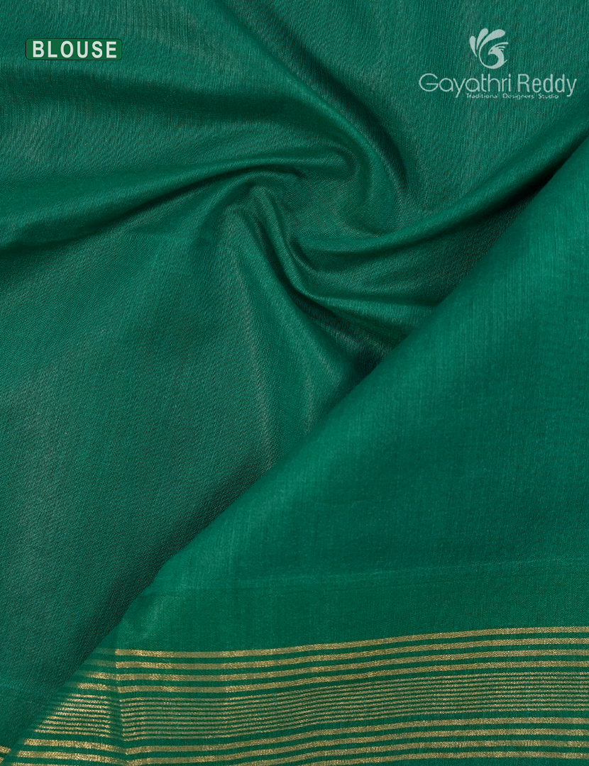 Kanchipuram Sico Saree in Deep Burgundy and Sea Green