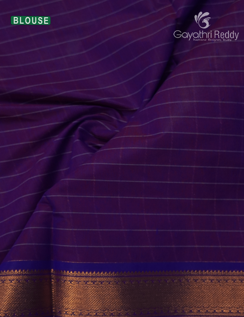 Kanchipuram Sico Saree in Maroon and Violet