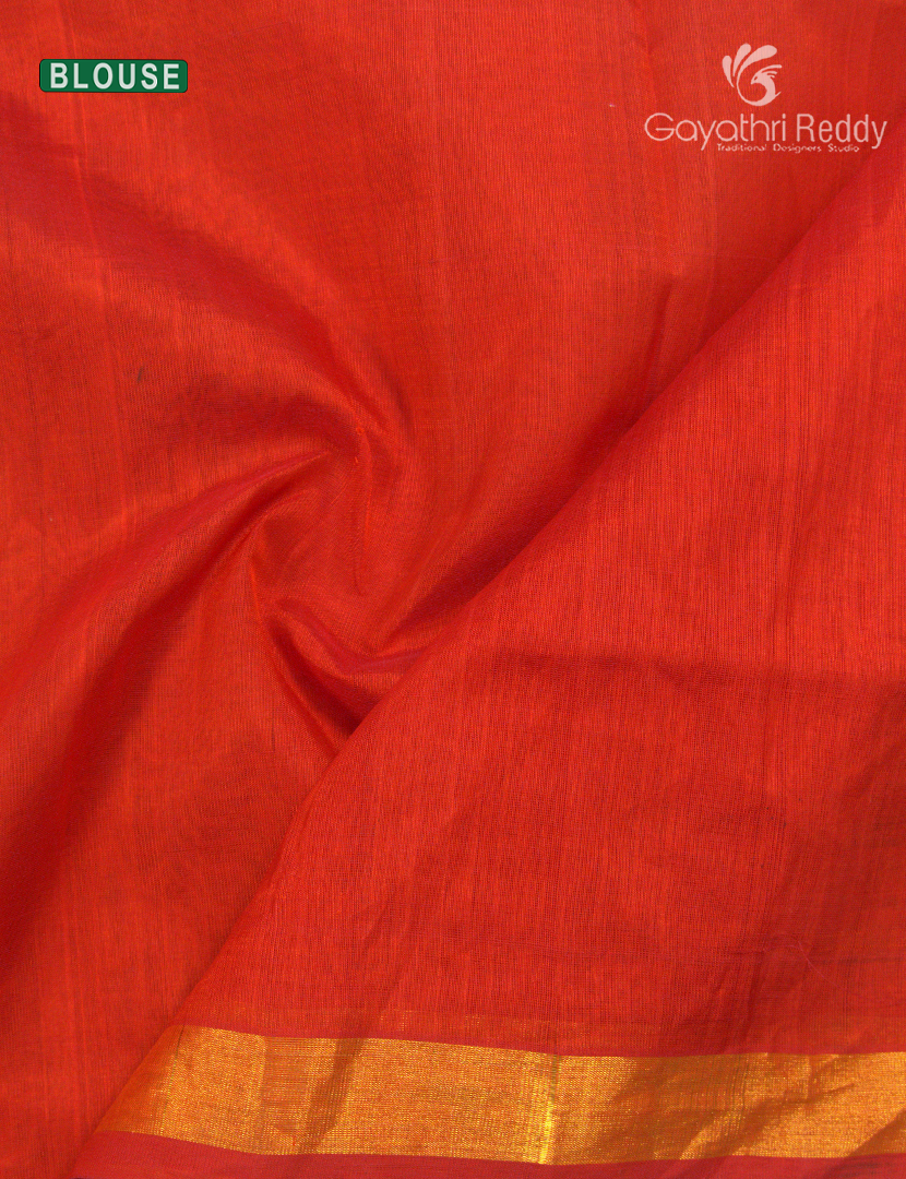 Pure Arani Sico Saree in Orange