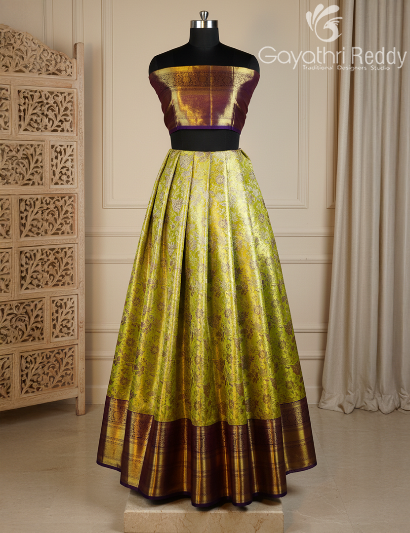 PURE KANCHI PATTU PAVADA(FREE SIZE)-KPL777