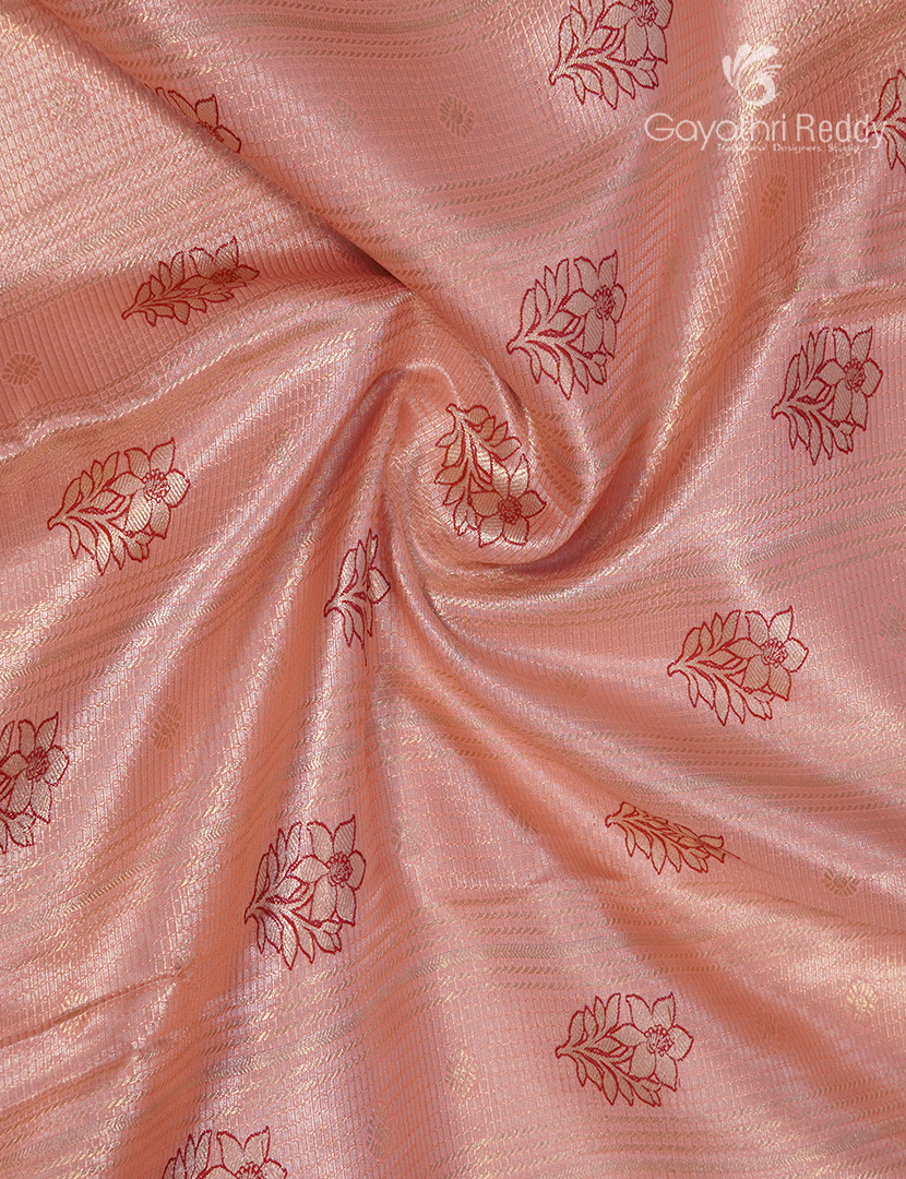 Semi Kanchipuram Silk Saree in Baby Pink