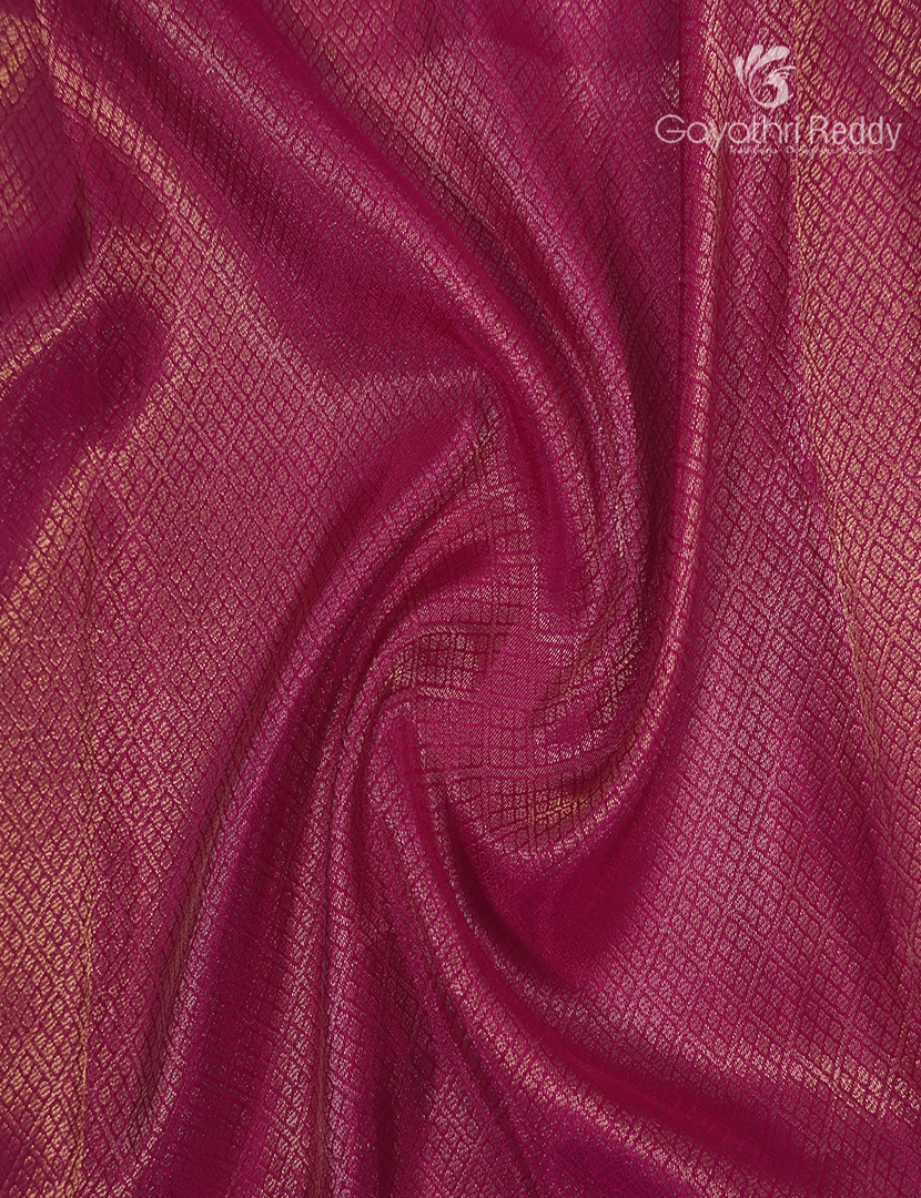 Semi Mysore Silk Saree in Rose Pink and Navy Blue