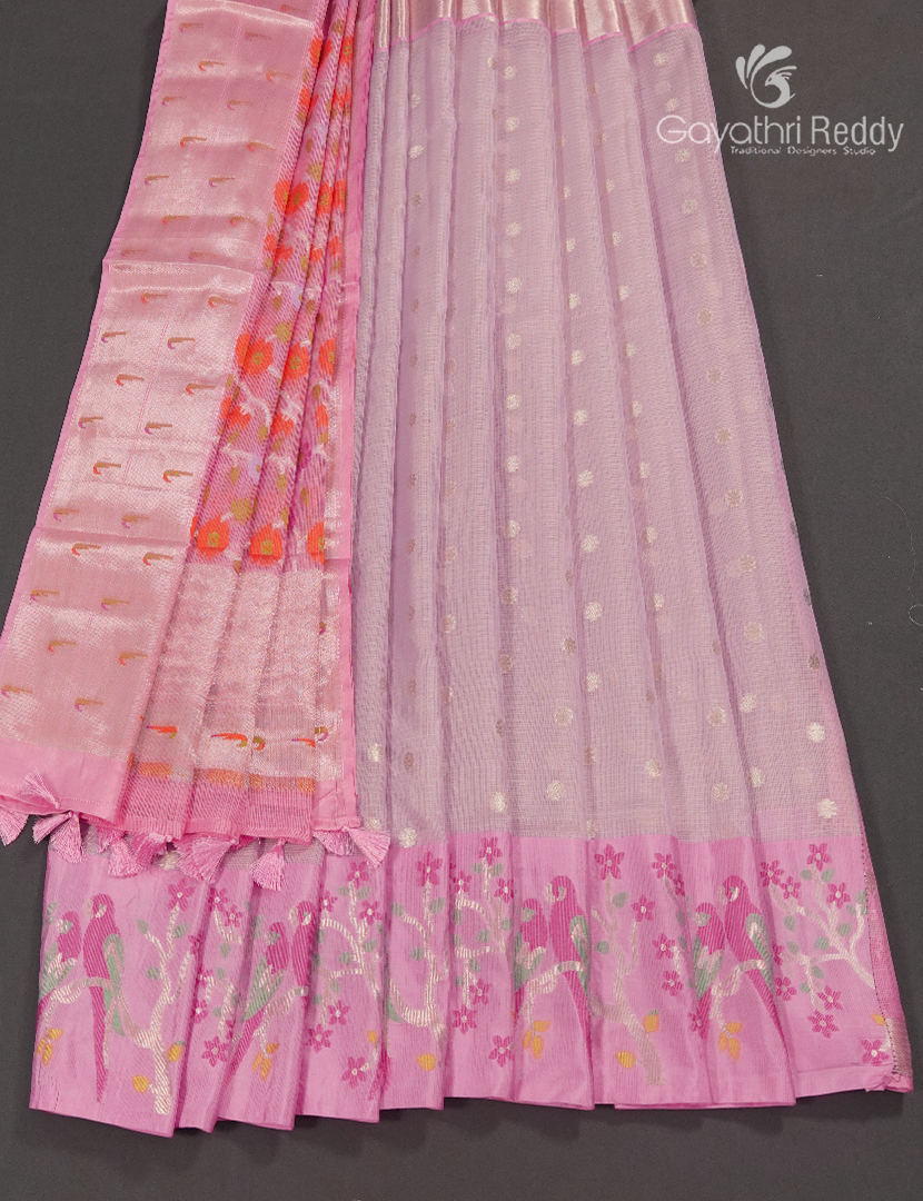 Banaras Kota Lehanga Set in Lavender and Baby Pink