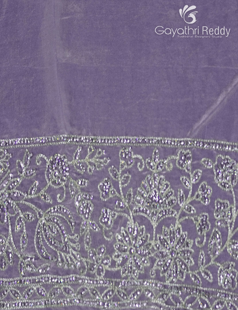 Tissue Organza Saree in Lavender