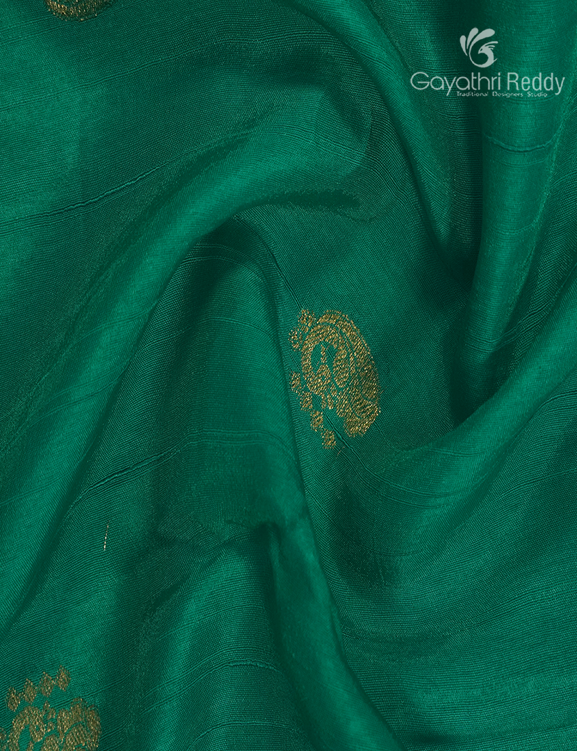 Semi Mysore Crepe Saree in Sea Foam Green