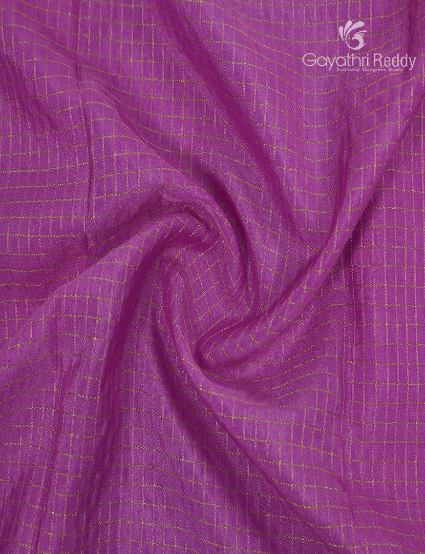 Semi Mysore Crepe Saree in Onion Pink and Burgundy