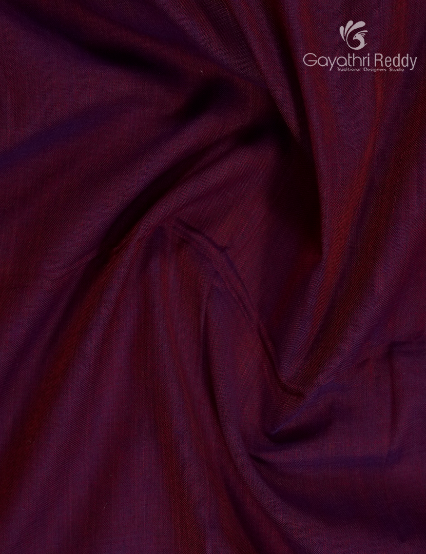 Pure Narayanpet Cotton Saree in Deep Magenta