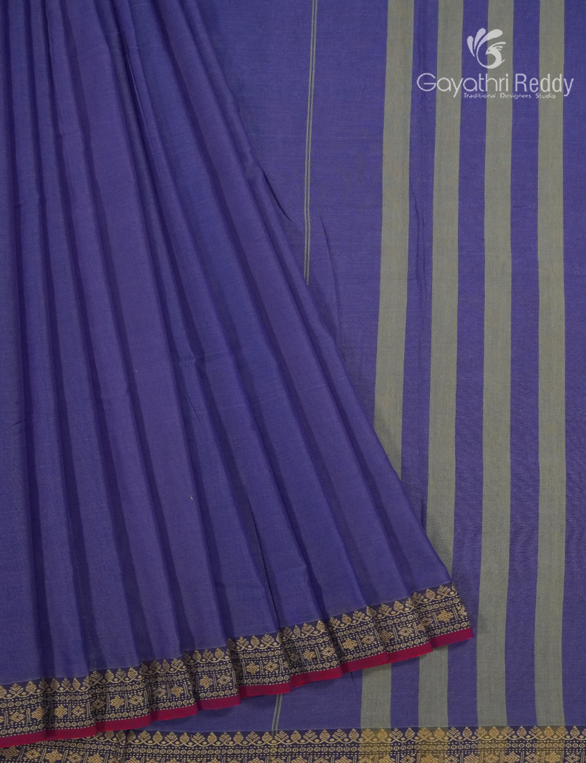 Pure Narayanpet Cotton Saree in Light Blue
