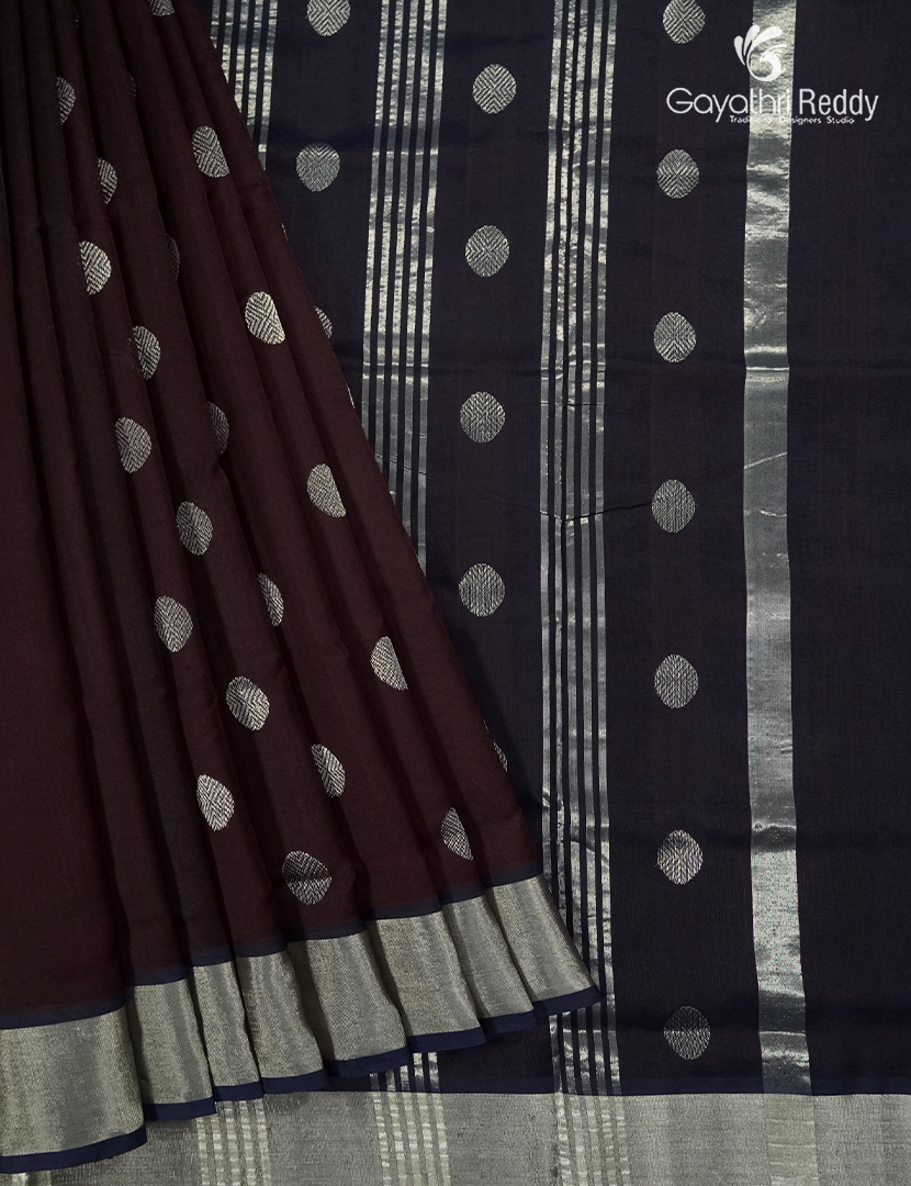 Pure Arani Sico Saree in Deep Brown