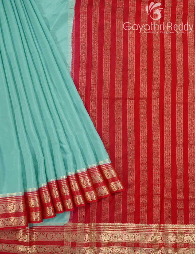 SEMI MYSORE CRAPE SAREE-SMC366