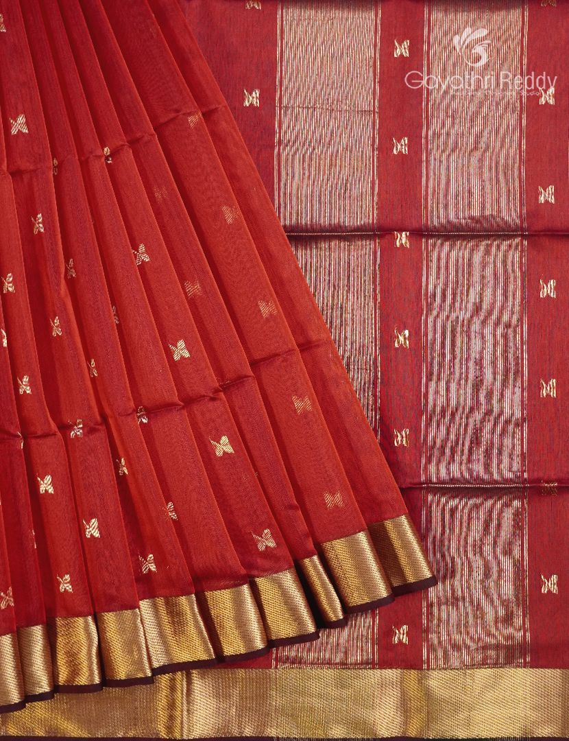 PURE CHANDERI BUTTA SAREES -CPS1185