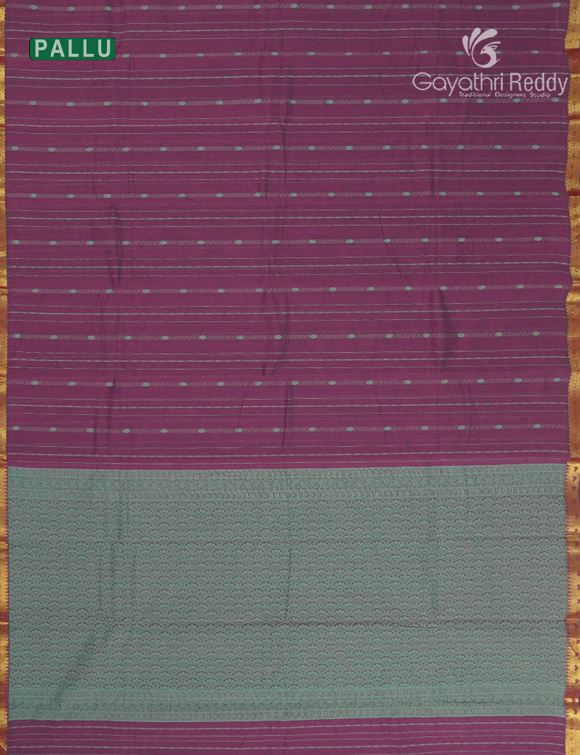 Pure Kanchi Cotton Saree in Magenta