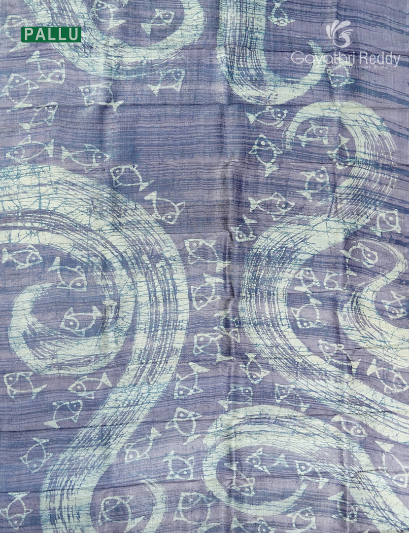 PURE DESI TUSSAR PRINTED SAREE-TS1587
