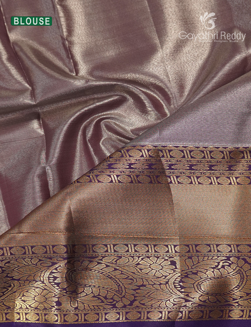 Semi Kanchipuram Silk Saree in Lime Yellow