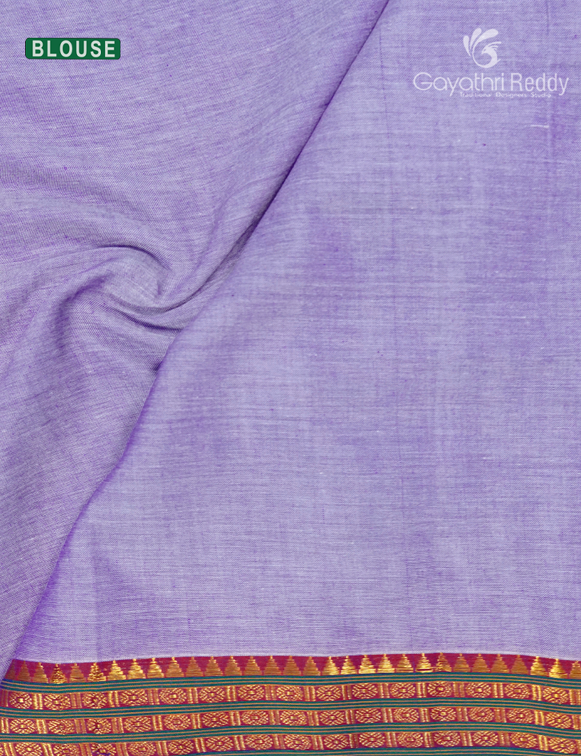 Pure Narayanpet Cotton Saree in Lavender