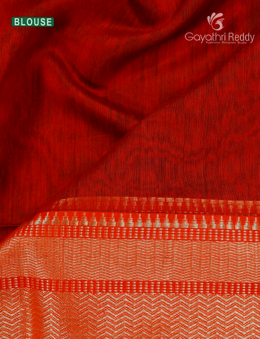 Pure Chanderi Sico Saree in Black and Red