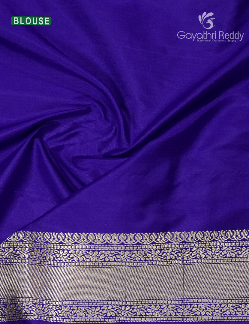 Pure Banaras Kadwa Silk Saree in Deep Purple