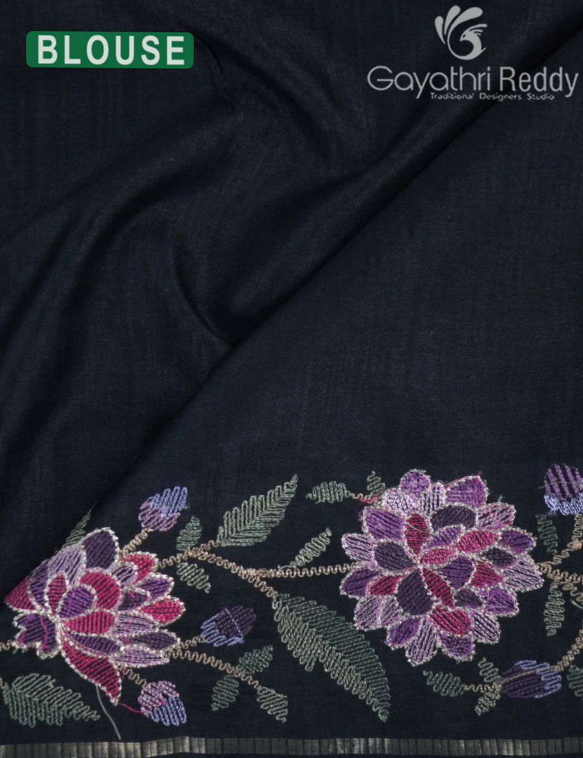 KHADI SILK WORK SAREE-KSW78