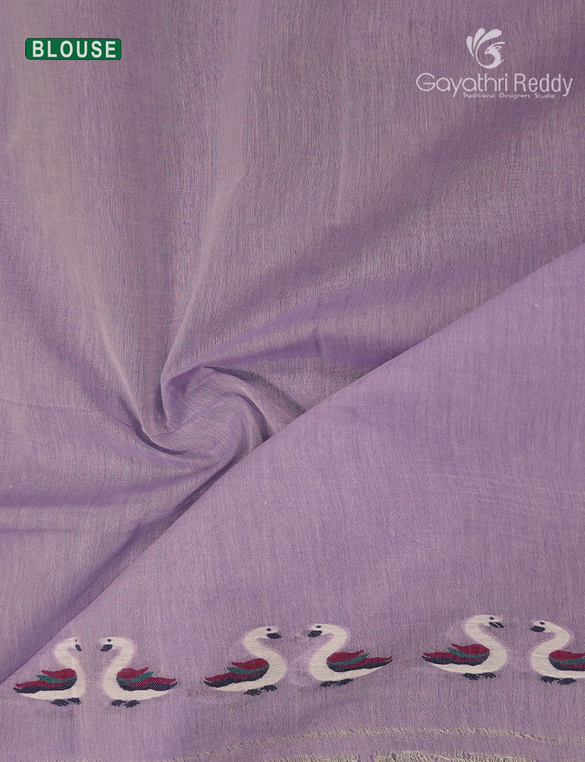 Jamdani Cotton Saree in Lavender