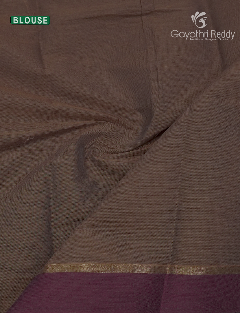 Pure Kanchi Cotton Saree in Ash Grey