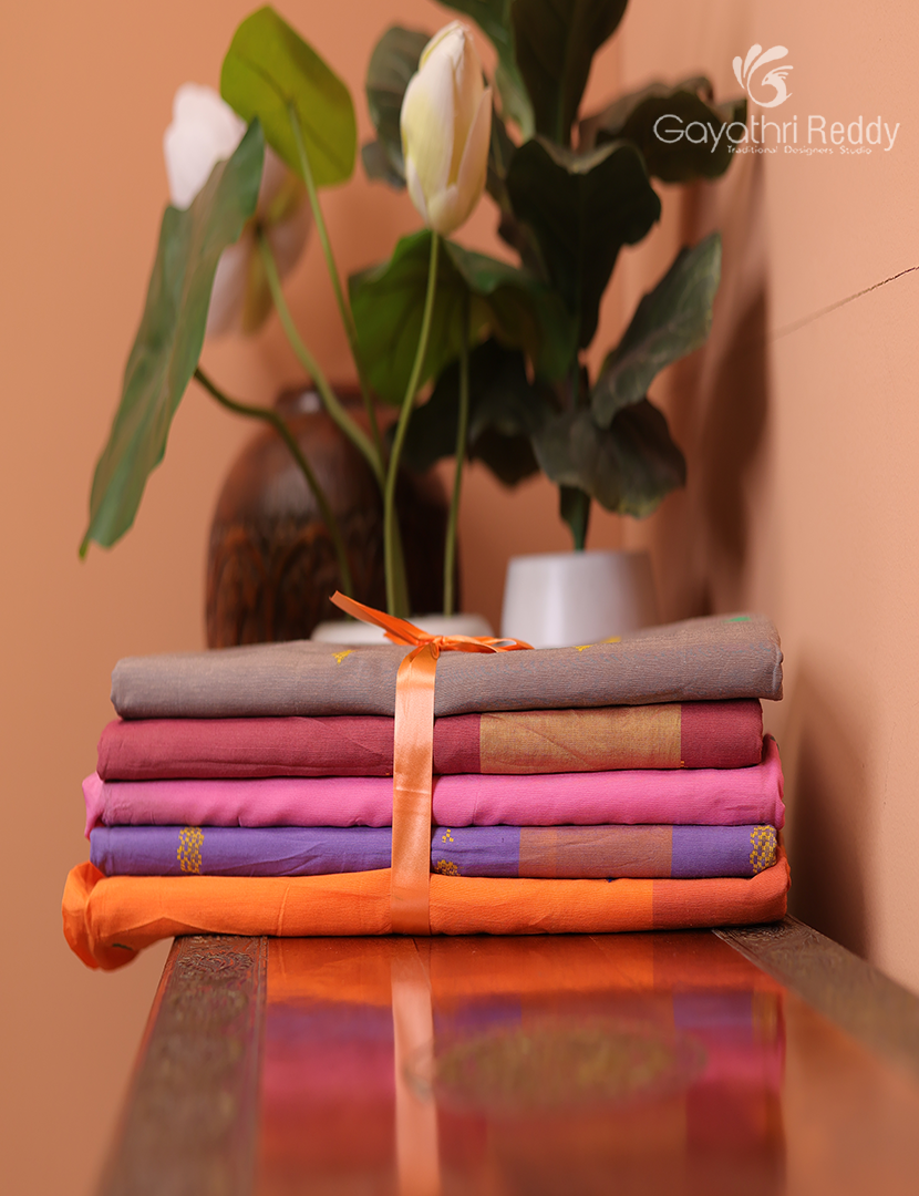 Silk Cotton Sarees Combo ( Set of 5 )