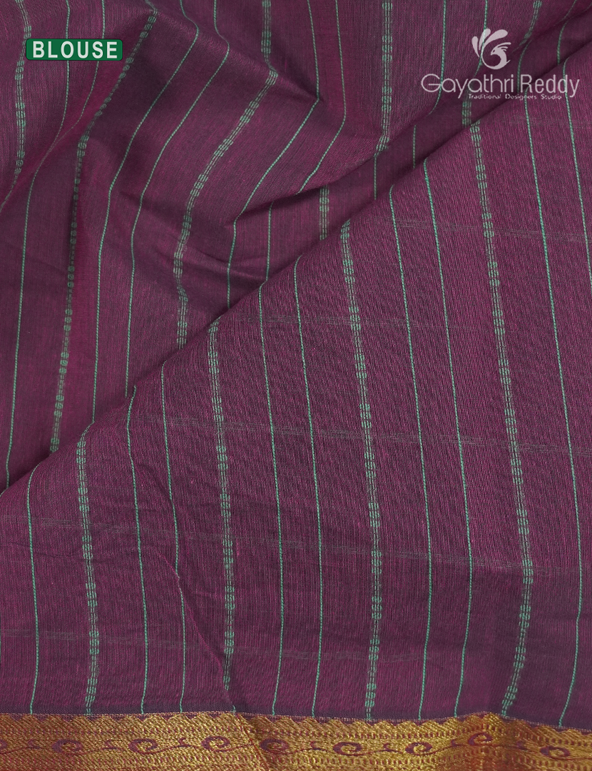 Pure Kanchi Cotton Saree in Magenta