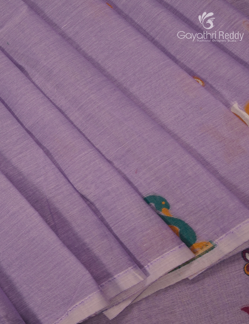 Jamdani Cotton Saree in Lavender
