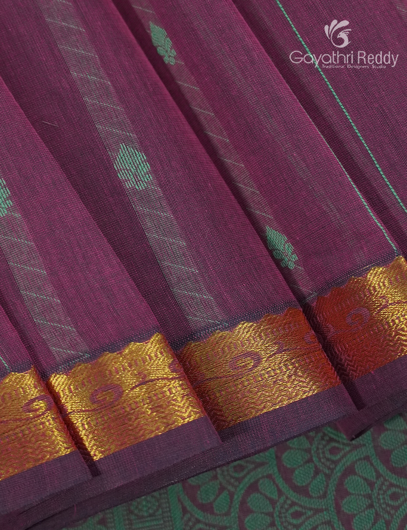 Pure Kanchi Cotton Saree in Magenta