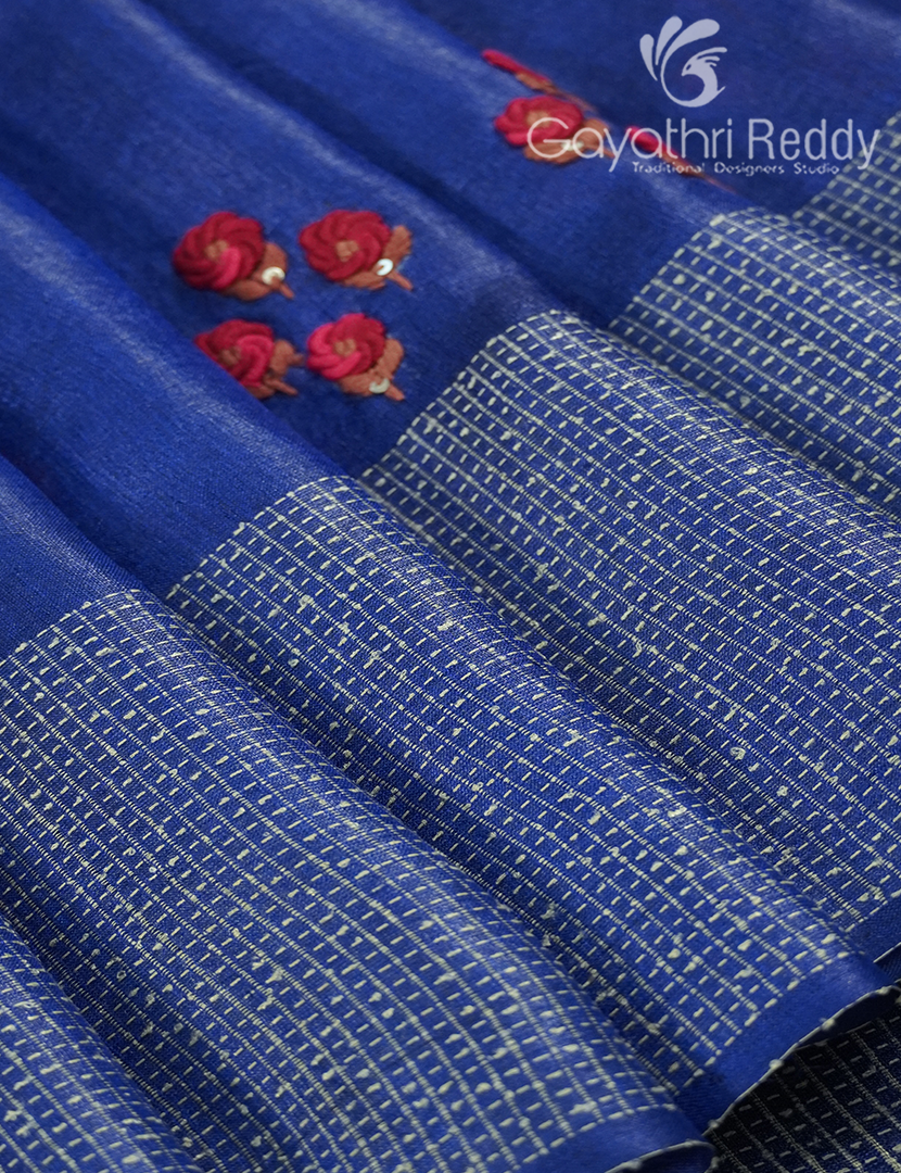 PURE DESI TUSSAR HANDWORK SAREE-TS1576