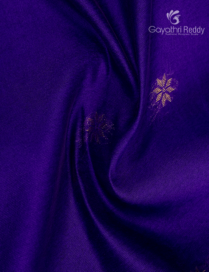Silk Cotton Saree in Royal Blue and Rani Pink