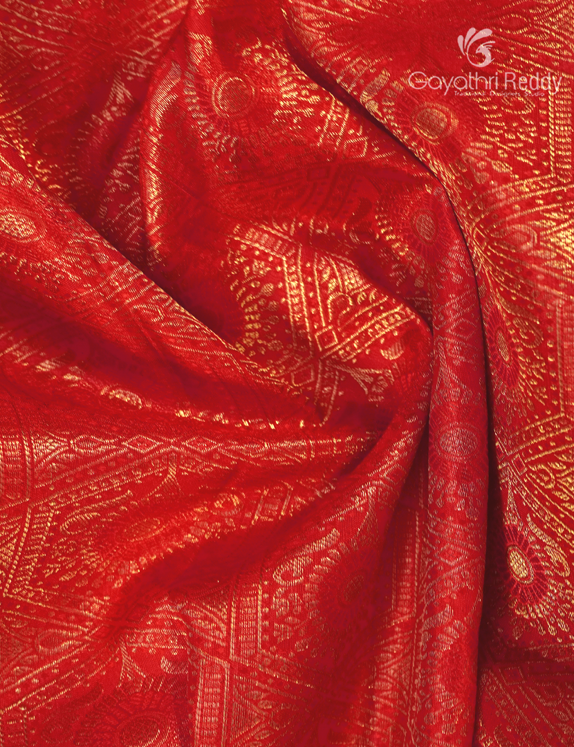 Pure Kanchipuram Muhurtham Silk in Deep Red
