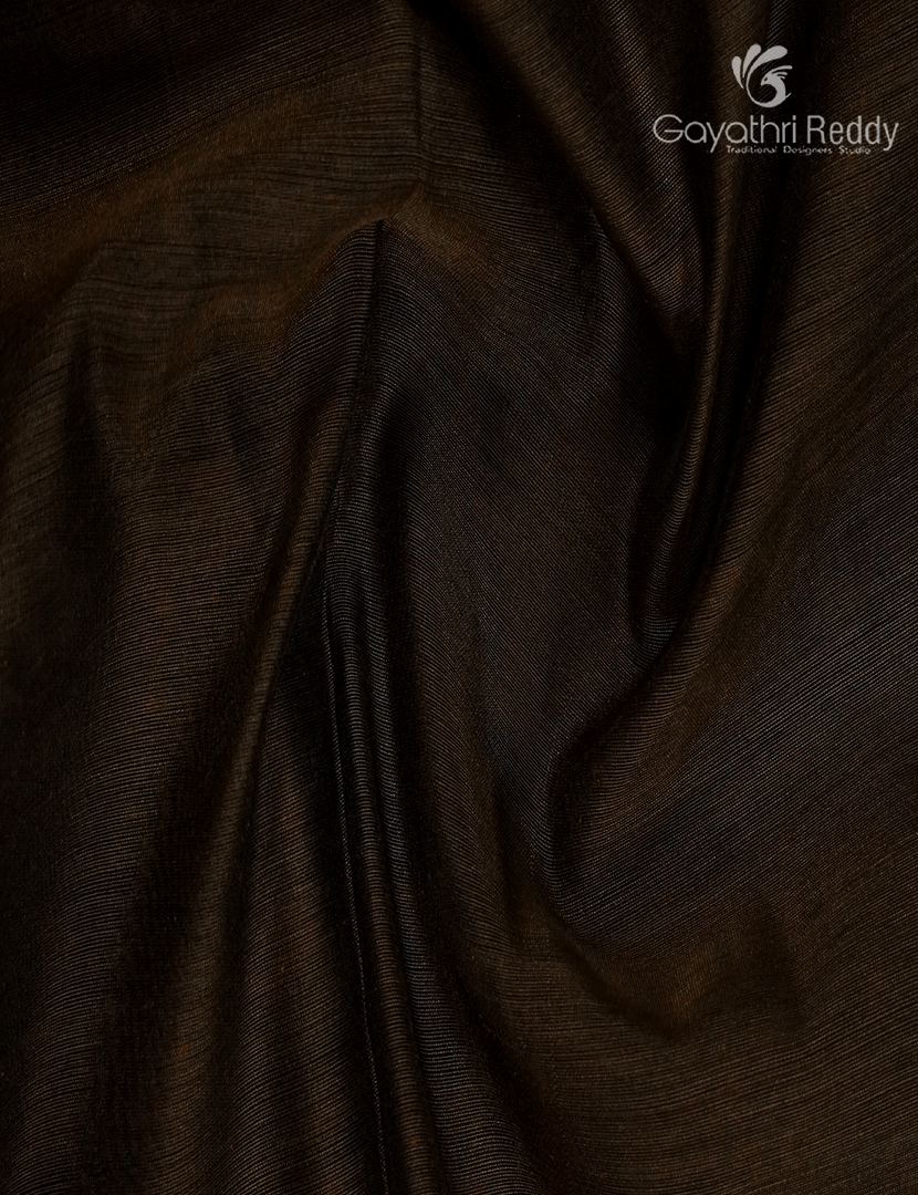 Pure Chanderi Sico Saree in Black and Red