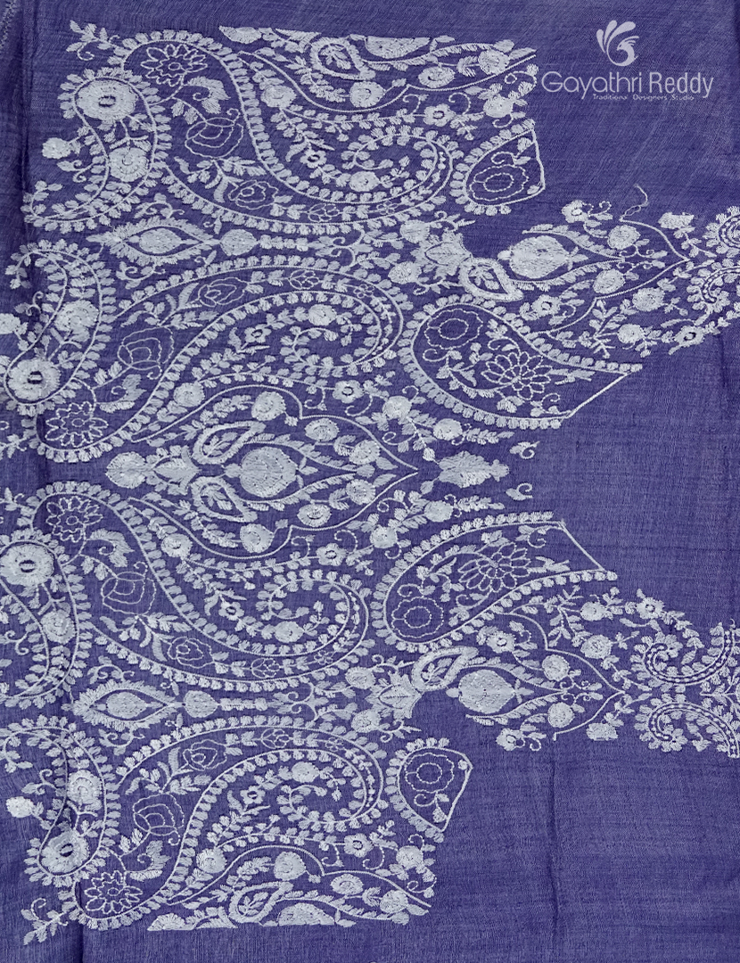 Pure Desi Tussar Fancy Saree in Deep Denim Blue