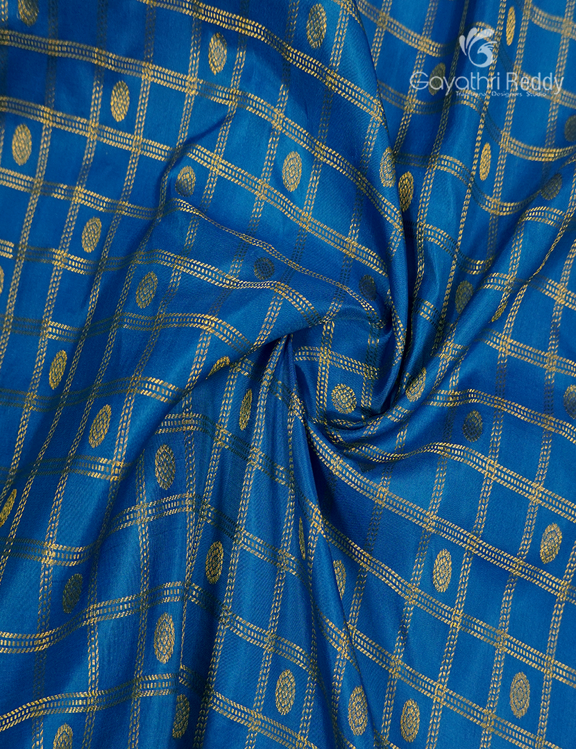 Pure Gadwal Silk Saree in Cobalt Blue