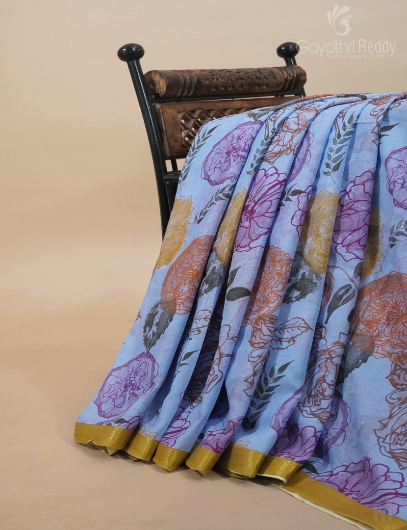 COTTON PRINT SAREE-C674