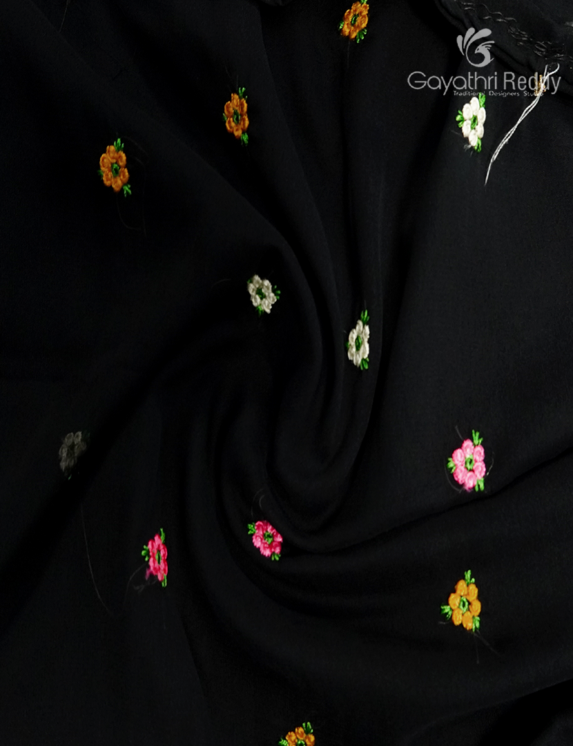 Chiffon Saree in Black