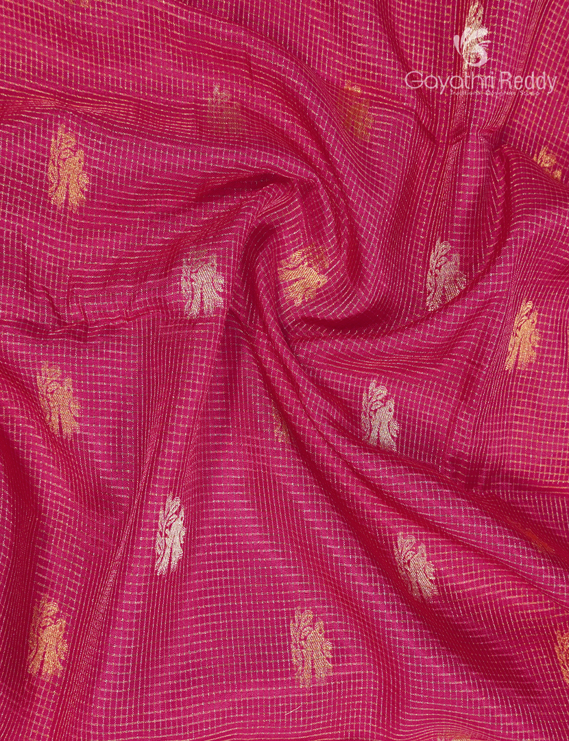 Semi Mysore Crepe Saree in Rose Pink