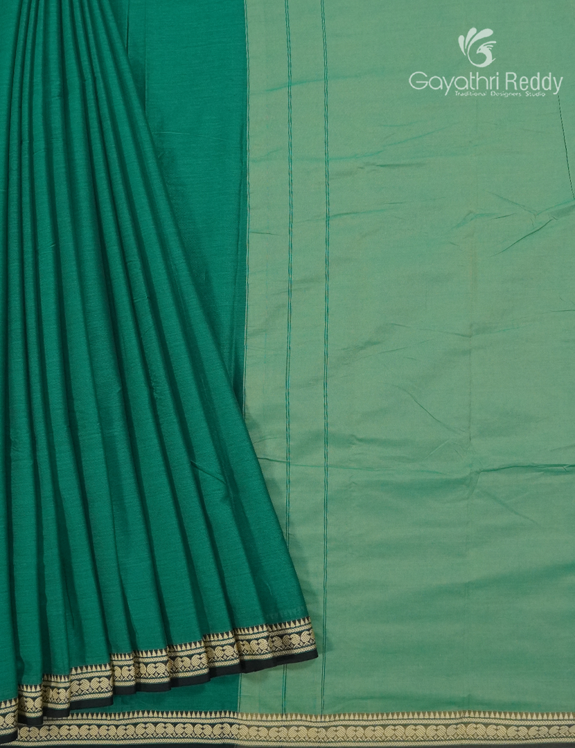 Pure Narayanpet Cotton Saree in Sea Green