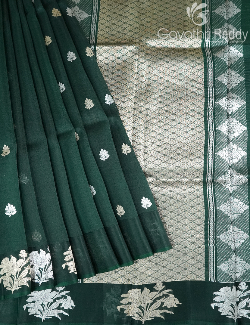 PURE BANARAS KORA SILK-BKS119