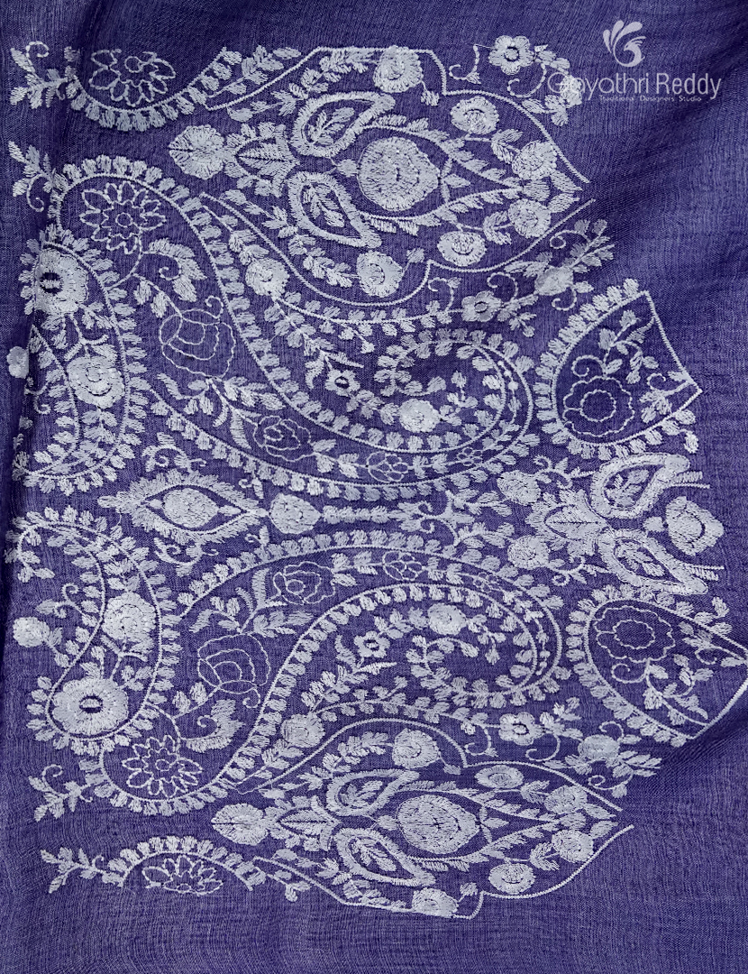 Pure Desi Tussar Fancy Saree in Deep Denim Blue
