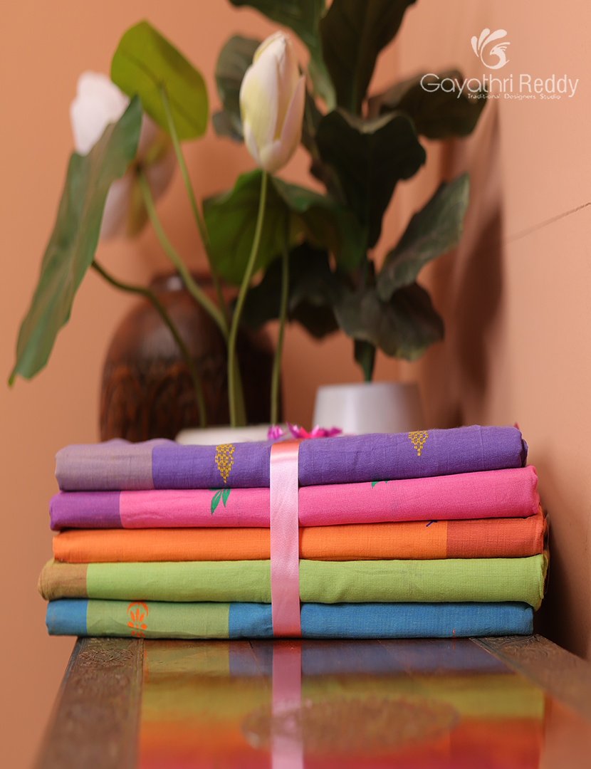 Silk Cotton Sarees Combo ( Set of 5 )