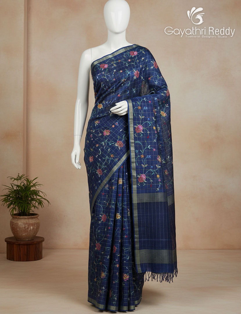 KHADI SILK WORK SAREE-KSW11