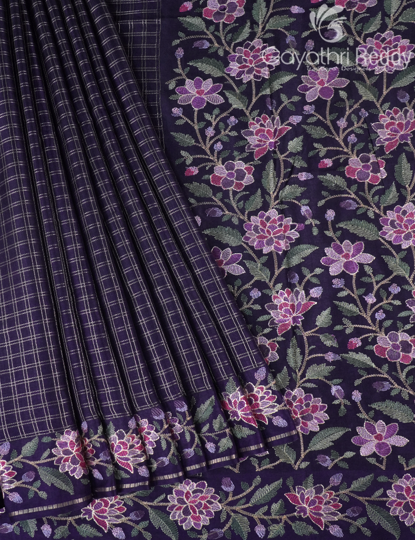 KHADI SILK WORK SAREE-KSW79