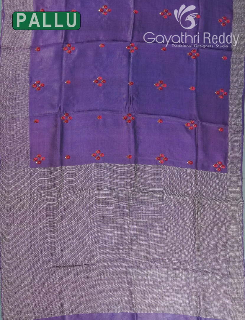 PURE DESI TUSSAR HANDWORK SAREE-TS1577