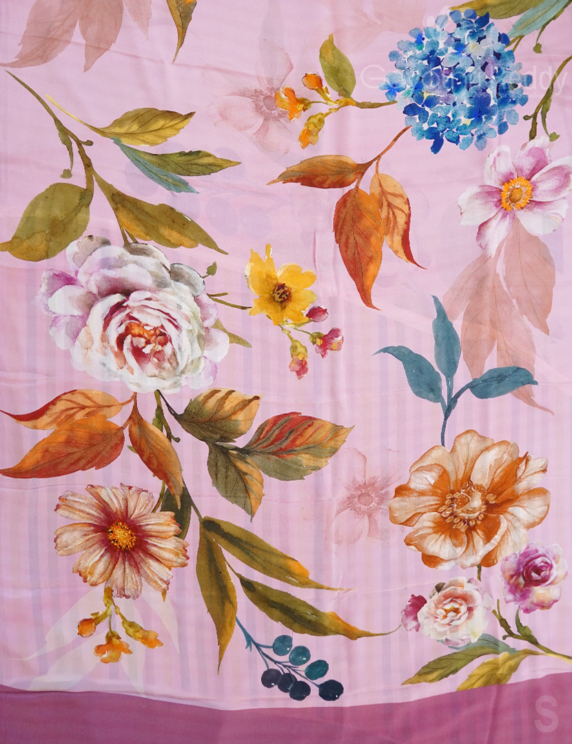 PURE CRAPE PRINTED SAREE-PCP12