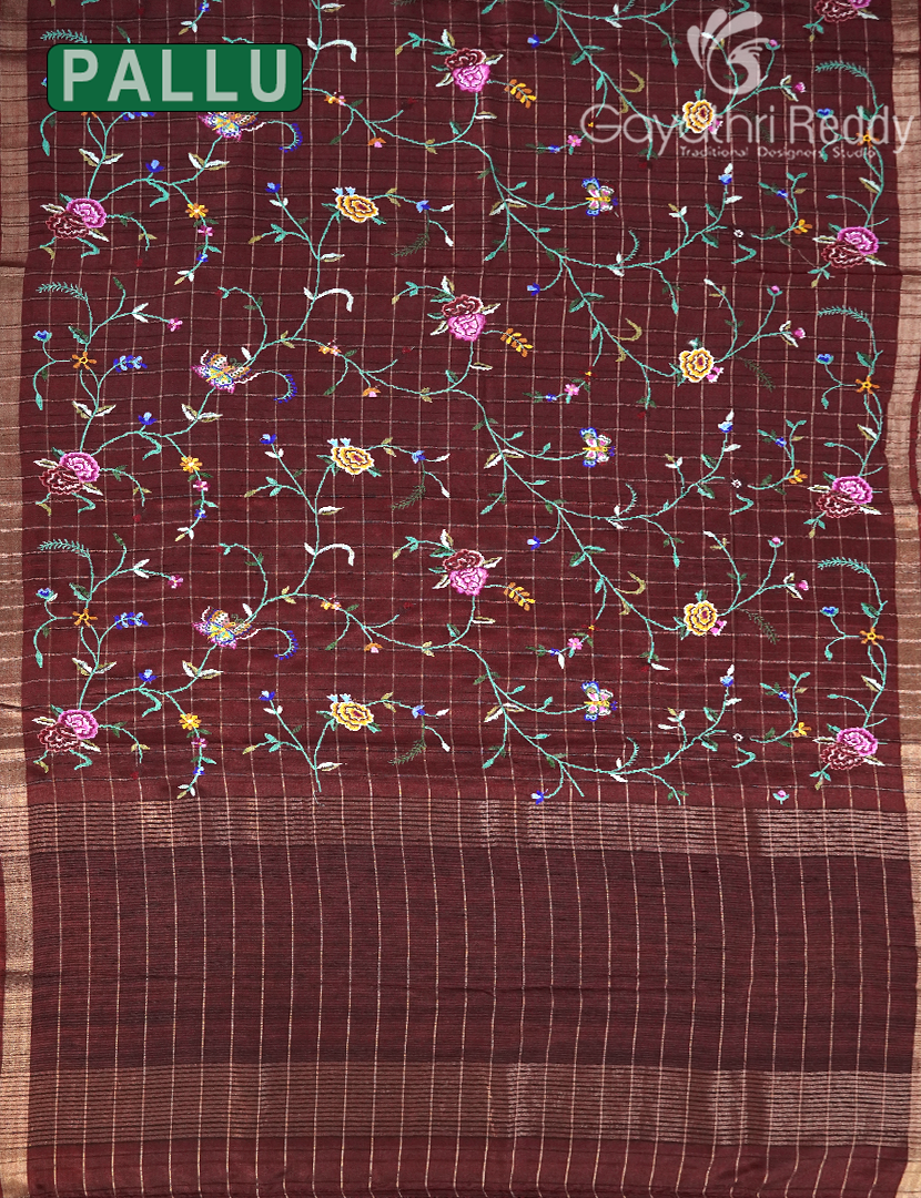 KHADI SILK WORK SAREE-KSW10