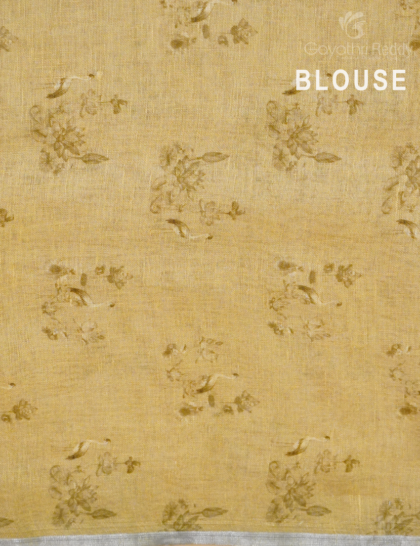 PURE LINEN SAREE-L1327